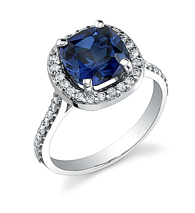 Halo Cushion Micropave ring